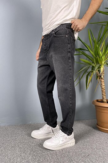 Alışveriş Sokağı Anthracite Color Stonewashed Jeans