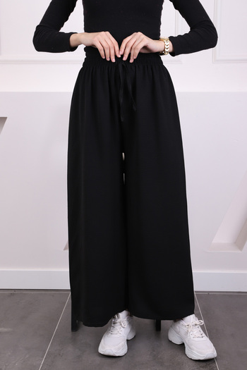 İmajButik Black Wide Leg Ayrobin Trousers