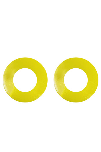Choice Yellow 2X Silencer Pad Rubber Bushing Dampers Universal Front Strut Tower Mount Suspension Shock-Abs
