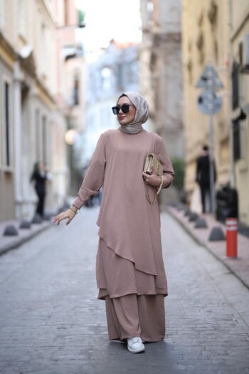 NS Moda Hijab Lina Set Mink Model-511