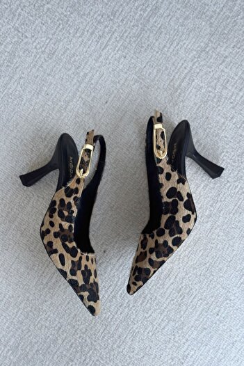 GOFFSHOES Kadın Ovis Sivri Topuklu Ayakkabı - Leopar