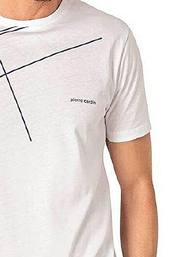 Pierre Cardin 6081 Ανδρικό κοστούμι πιτζάμα με κοντό μανίκι με λαιμόκοψη-Λευκό
