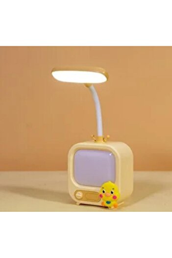 Sensoria Sevimli Televizyon Şeklinde Gece Lambası Tv Masa Üstü Lamba 2 Kademeli Usb Şarj