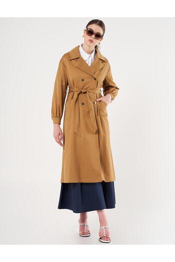KYR Men's Lapel Belted Trench Coat Tobacco