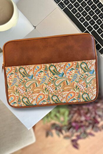 worken 13-14 Inch Tablet Case and Briefcase - Leather, Water and Impact Protection Shawl Tan