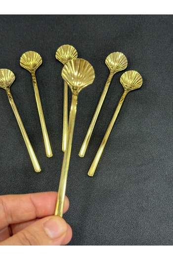 Santara Gold 6 Li Midye Model Tee Spoon