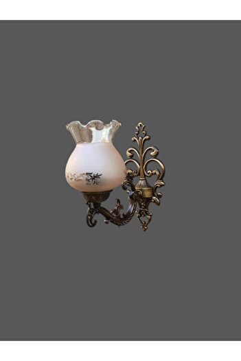 DEDE Honey Colored Glass Single Elbe Sconce - Antique