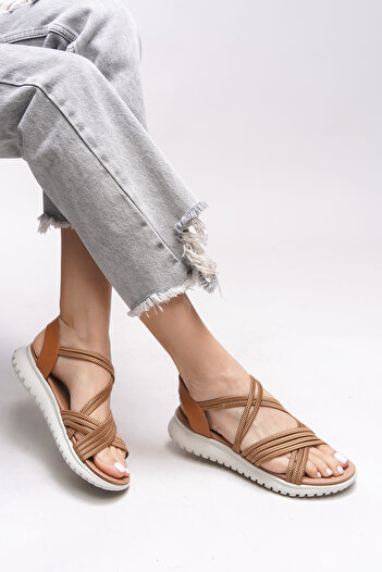 Riccon Lilzenya Tan Women's Sandals - 00121005   Model