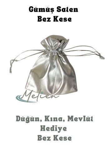 Melien 10 штук 14 см x 12 см срібні атласні коробки для весільних подарунків - сумка для обряду обрізання