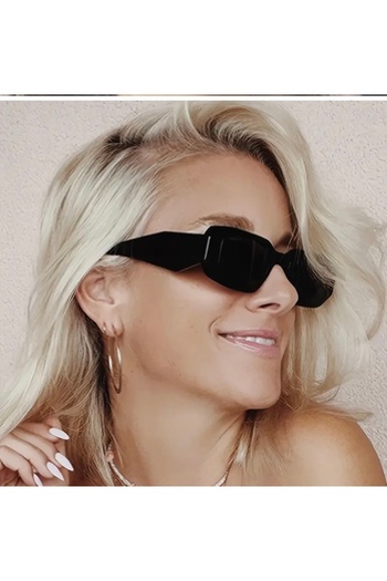 Manu Collection Women's Black Style Trend Uv 400 Filter Sunglasses