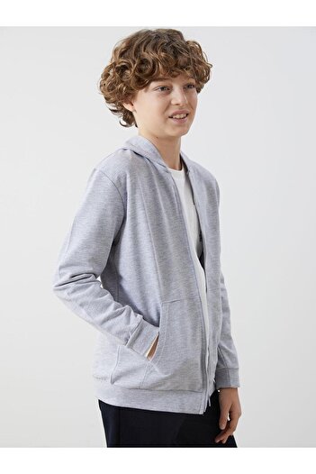 LC Waikiki Lcw Kids Hooded Boy's Zip-Up Cardigan