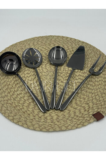 DMR LİFE Dmr Life 5 Piece Smoked Sauce Serving Set (Small Size) 18/10