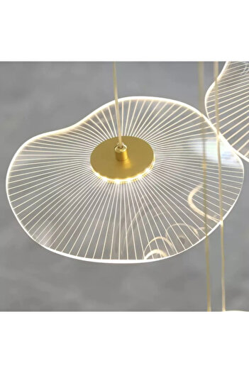 burenze Modern Tasarım Jellyfish Pilli Aplik Aç Kapa Butonlu Kablosuz Tak Çalıştır Gold Sarı Duvar Apliği