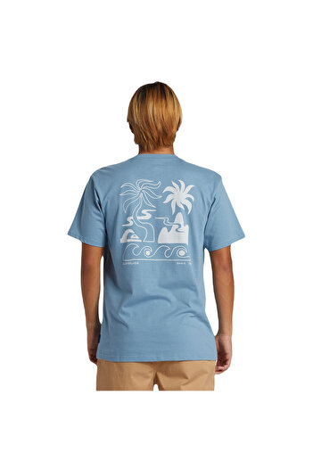 Quiksilver Ανδρικό μπλουζάκι Tropical Breeze σε μπλε casual στυλ AQYZT09562-W12