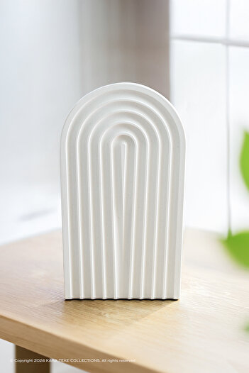 KARA TEKE COLLECTIONS Organizer, Decorative Concrete Stylish Presentation Tray – Mini Size, Gift Beige - Off White