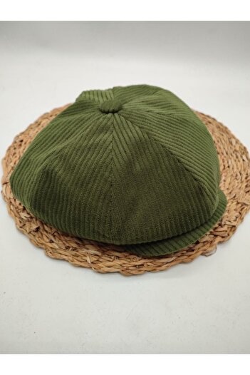 Sanalbolluk Green Velvet Men's Cap - Classic Modern Style
