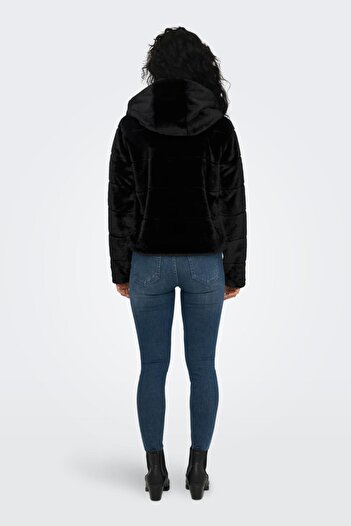 ONLY 15304759-Fw Onlnewchrıs Fur Hooded Jacket Cc Otw Women's Fur Coat
