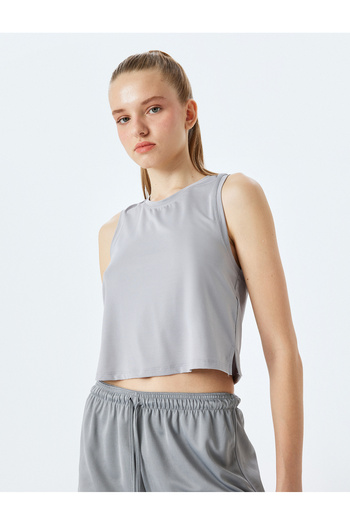 Koton Sleeveless Crew Neck Comfortable Fit Crop Athlete Undershirt