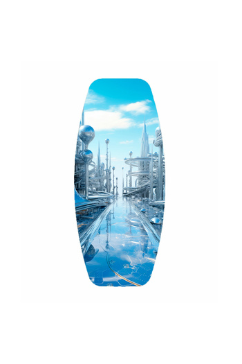 wudie Wooden Printed Balance Board Rocket Balance Board Rocket Gym Board