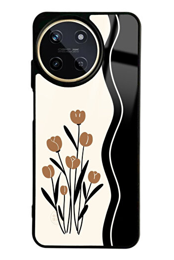 Spoyi Oppo Realme 11 Flower Motif Design Glossy Phone Case