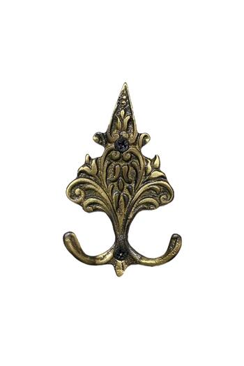 Seha Bronz Pirinç Döküm Antik Sarı Rengi 10 cm İkili Askılık