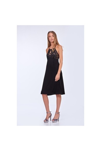 Bondy Ayça Pajama Dressing Gown Set Black