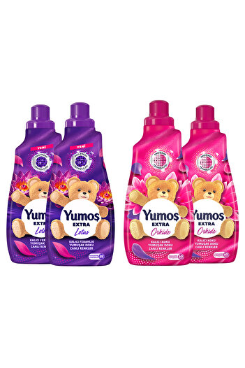 Yumoş Yumoş Extra Softener Lotus ml 1440ml X2 + Yumoş Extra Concentrated Softener Orchid 1440ml X2
