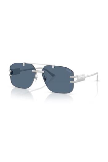 Versace Man Irregular Sunglasses- Ve 2275 - Lense Size:60mm - Silver