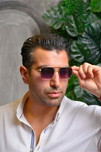 Marisol Mrs 35675 Gold-Navy Blue Men's Sunglasses