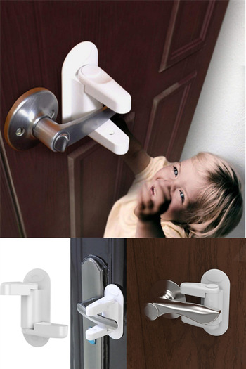 omilife Manual Child Door Lock Self Adhesive Baby Safety Lock Practical Multifunctional Lock