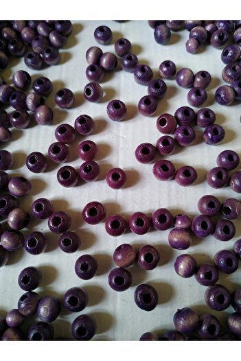 Selin Ξύλινη χάντρα 8 mm 100 gr (μέση. 390-430 Τεμάχια ) Λιλά