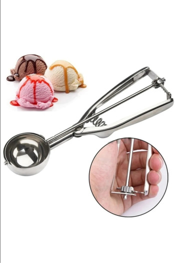 AYGÖREN HOME Stainless Steel Pull Drop Ball Ice Cream Receiving Spoon Ice Cream Scoop