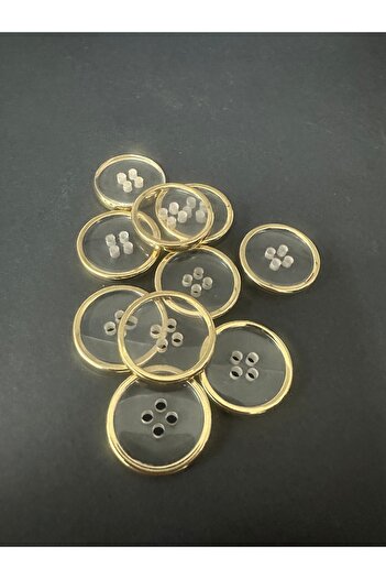 T.T 36 Size Blazer - 8 Gold Buttons - Transparent Design - Polnet Button