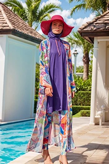 Marina Colorful Kimono Kaftan - P2424