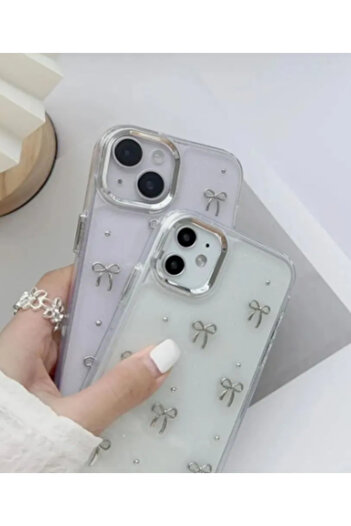 Go Aksesuar Iphone 11 Şeffaf Mini Fiyonk Epoksili Oyuncaklı Silikon Kılıf
