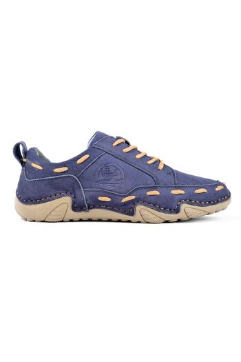 Lal Shoes & Bags Чоловічі туфлі Hansel з натуральної шкіри з деталями Ip, лаковані сині
