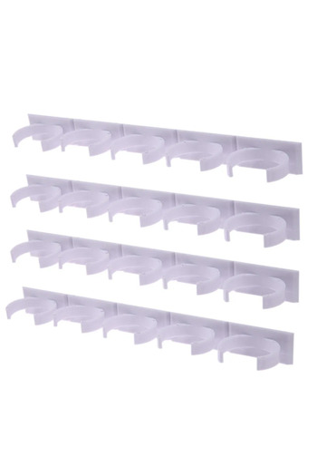 Choice 4PCS 2/4PC Spice Bottle Rack Kitchen Storage Wall Mount Ingredient Plastic Adhesive Clip Cabinet Org