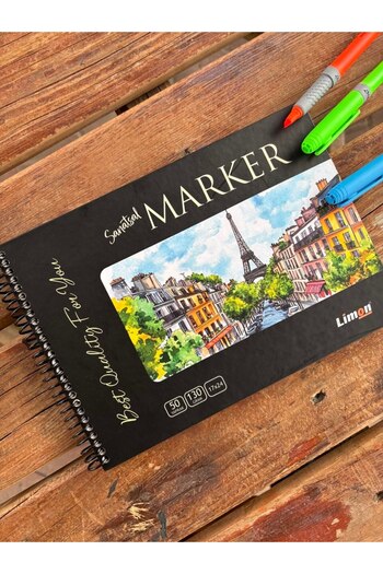LİMON DEFTER Lemon Notebook Artistic Marker Pen Notebook Small Size (Backproof Paper) (Size 17X24)