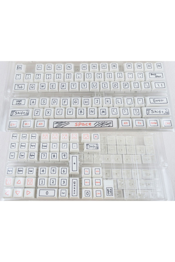 ZUIDID عبوة من كيس بلاستيكي أغطية مفاتيح جرافيتي XDA Profile PBT 125 مفتاحًا للوحة المفاتيح الميكانيكية MX Switch