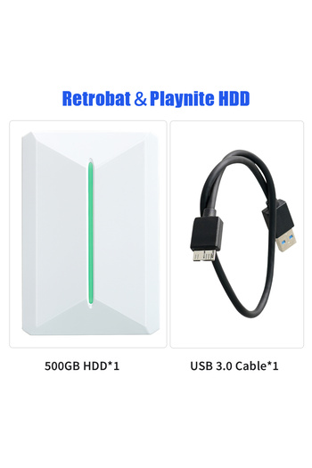 Choice PR500G HDD Retrobat＆Playnite System HDD Retro Game Console for PS3/PS2/WIIU/WII/Switch/MAME 50+Emula