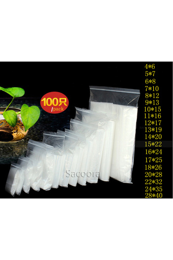 Choice 10x15CM 100pcs Zip Lock Plastic Bag Reclosable Transparent Bag Shoe Bag Vacuum Storage Bag Sanitary