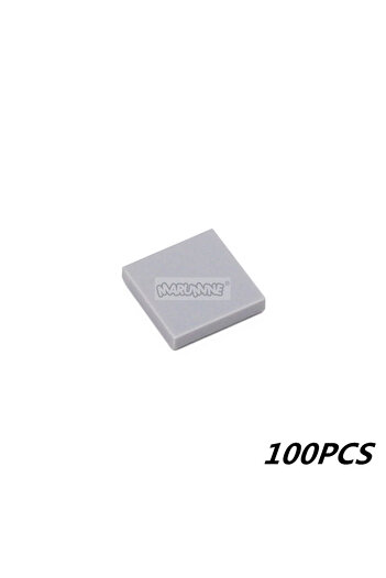 Choice Light Grey Marumine MOC Blocks 2x2 Tile 100PCS Building Bricks Piece Accessories Parts Compatible wi
