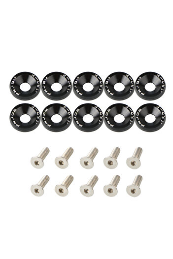 Choice Black 10PCS Universal M6 Car Nuts Bolts JDM Stickers Password Fender Washer License Plate Bolts Car