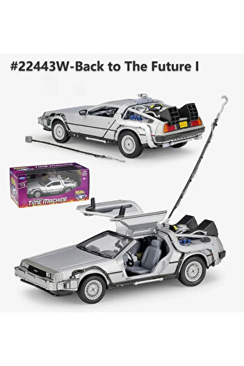 Choice1 Back to the future 1 WELLY Diecast 1:24 Scale Model Car Toy Delorean For Movie Back to The Future Pa