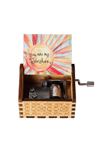 Jurassic Park You Are My Sunsine 1 HOT Wooden Hand Crank Black Jurassic Park Music Box Children's Holiday Gifts Ch