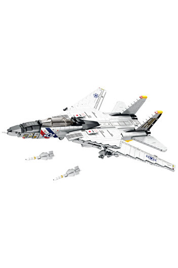 Choice1 No Box 1443PCS Military Tomcat F14 Fighter Aircraft Building Blocks MOC Carrier-Base Fighter Model B