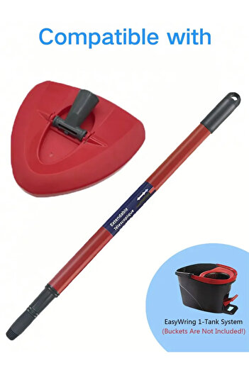 Choice Mop Handle And Base 1*Extendable Spin Mop Handle + 1*Triangle Base Compatible with O-Cedar and Vile