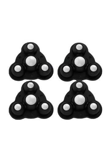Choice black nylon New 4Pcs Self Adhesive Type Mute Ball Universal Wheel 300Kg 4 Beads Furniture Casters Wh