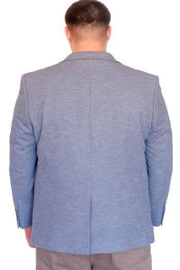 ModeXL Mode XL Büyük Beden Erkek Klasik Blazer Ceket BRITANYA 23028 MAVI