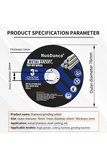 Choice 10pcs 75mm 3 Inch Metal Cutting Disc Multilayer 75mm Resin Grinding Wheel Disc For Stainless Steel I
